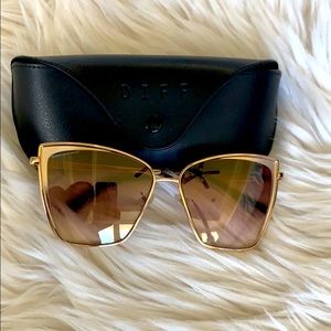 Diff Becky Gold Sunglasses